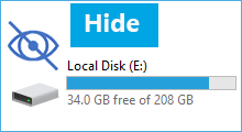 hide or unhide hard disk partition in Windows 10