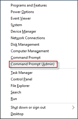 Select Command Prompt Admin