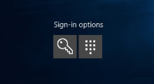 add sign-in options in Windows 10