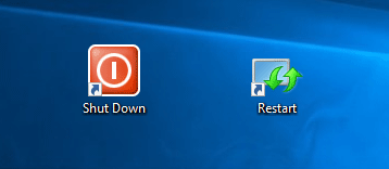 Add icons for shutdown and restart shortcuts