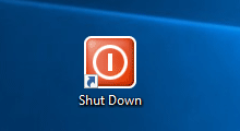 create shutdown shortcut in Windows 10