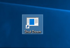 shutdown shortcut on desktop