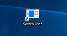 create switch user shortcut on Windows 10 desktop