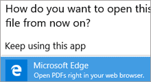 stop Microsoft Edge as default PDF viewer