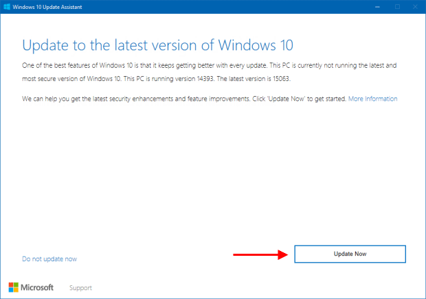 Install Windows 10 Update