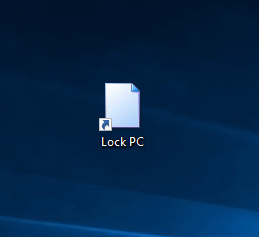 Double click the shortcut icon to lock Windows 10 PC