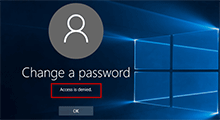 prevent user from changing password in Windows 10