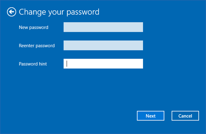 Skip the part to change your password and click Next 