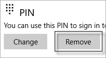 remove forgotten pin