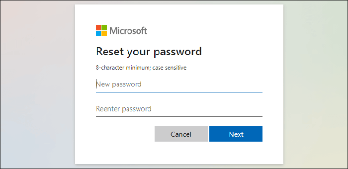 Reset Lenovo Laptop Password from Microsoft Website