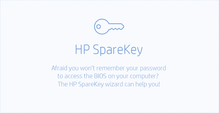 HP SpareKey Recovery