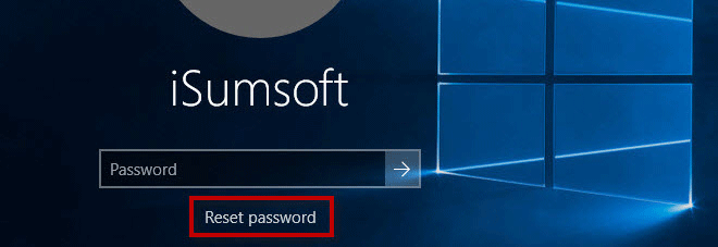 click Reset password link