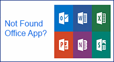 not found office apps in Windows 10