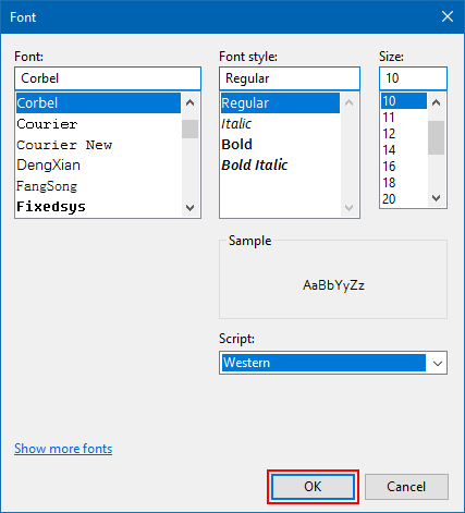Format text in Text Document