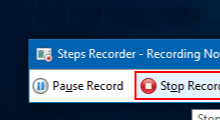 open use steps recorder