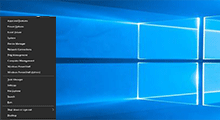 make use of winx quick menu on Windows 10