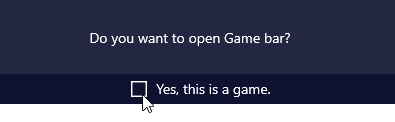 Open Game bar