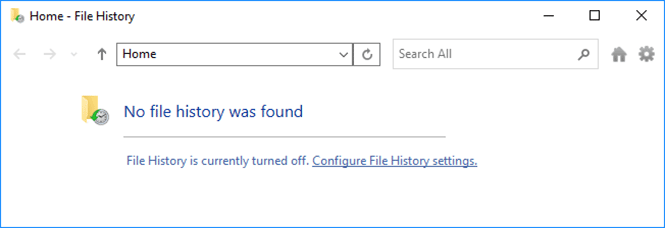 no file history