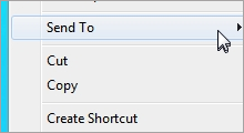 remove or restore send to menu to context menu