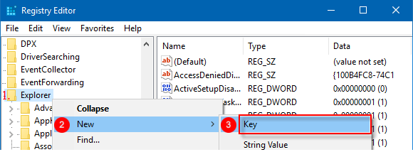 Create Shell icons registry key