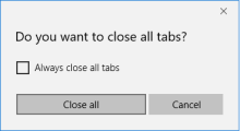 ask for closing all tabs