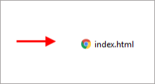 restore missing chrome browser icon for html file