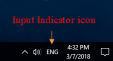 Show input indicator icon