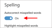turn off autocorrect spell checker in Windows 10