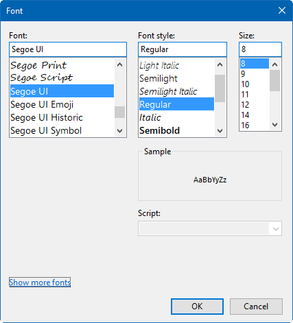 Change Fonts in Windows Registry