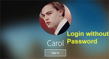 log in to Windows 10 without password