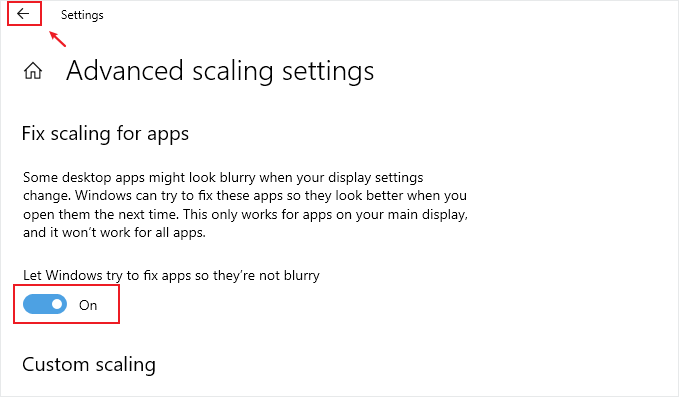 Fix blurry apps automatically