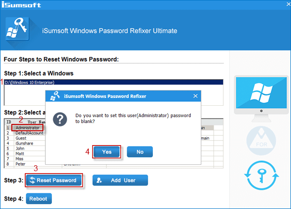 reset Windows 10 password