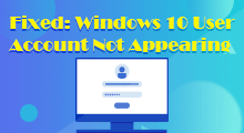 Windows 10 user account not appearing