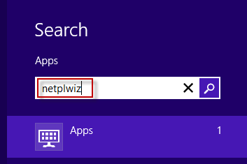 Search netplwiz
