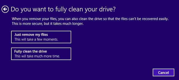 Clean your drive
