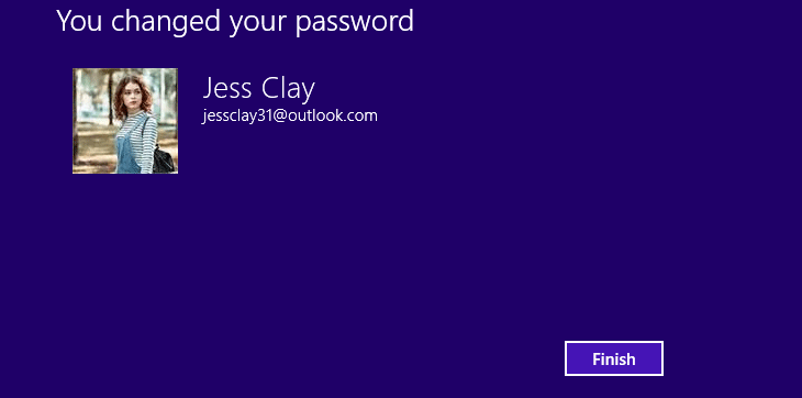 password is changed