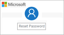 Reset microsoft account password