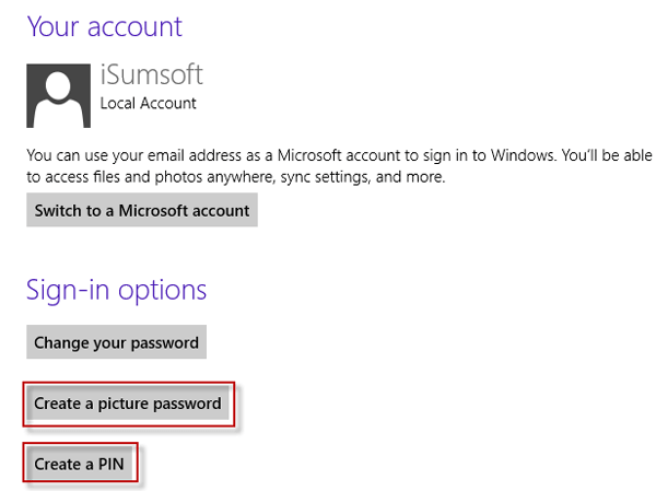 Add sign-in options for Surface account