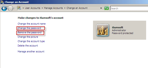 Remove Administrator Account Vista