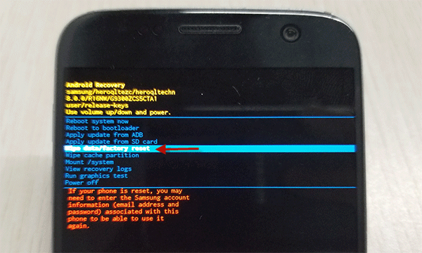 wipe data factory reset