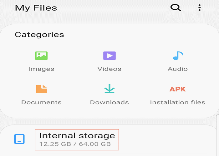 clear storage space