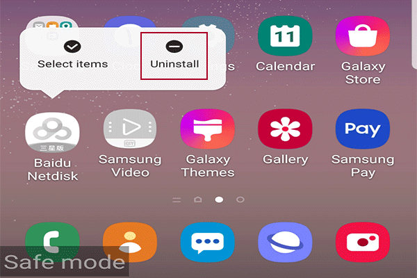unistall the apps