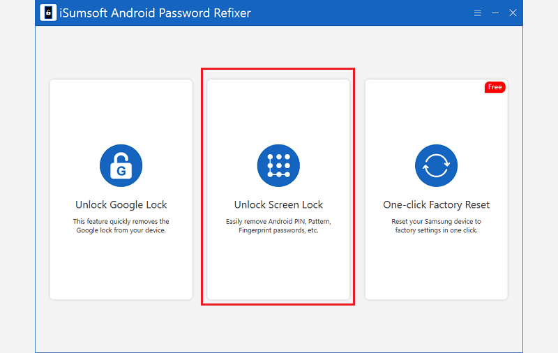 select unlock screen lock