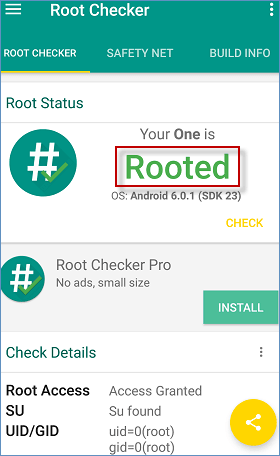 your phone is rooted