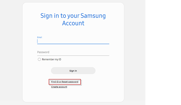 find id reset password