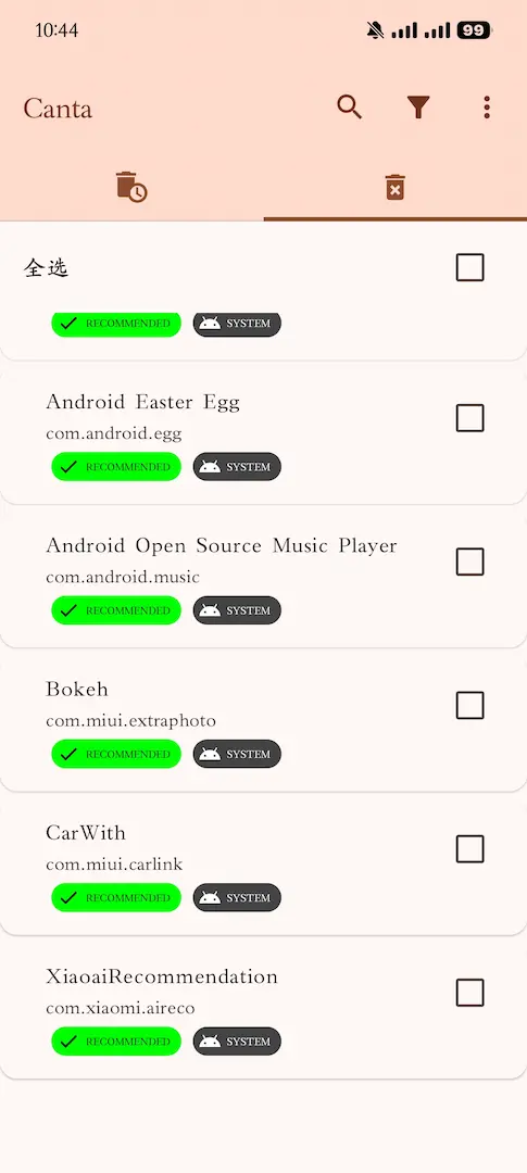 recover app in canta