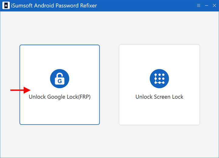 select Unlock Google Lock