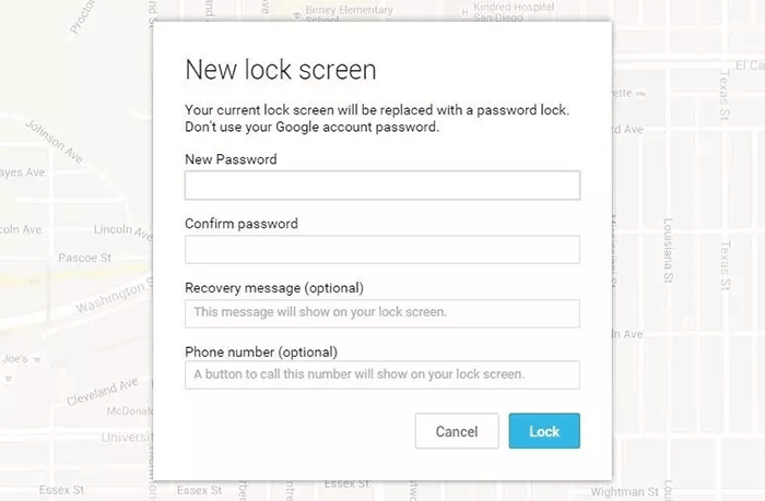 enter new password