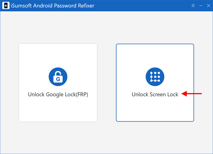 select Unlock Screen Lock