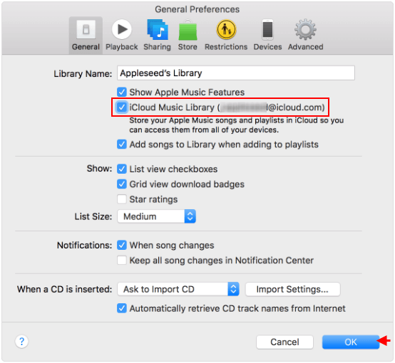 Enable iCloud Music Library on Mac/PC